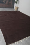 Flatwoven Custom Moroccan Rug in Dark Brown