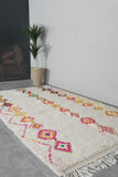 Vibrant Diamond Pattern Moroccan Rug 4.9 x 8.5 ft - Artisan Made