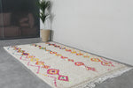 Vibrant Diamond Pattern Moroccan Rug 4.9 x 8.5 ft - Artisan Made