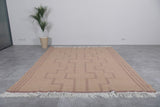 Moroccan Handwoven Kilim Rug 8.1 x 10 Ft | Minimalist Boho Decor