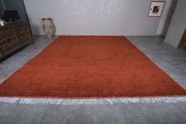 Large custom brown Moroccan rug