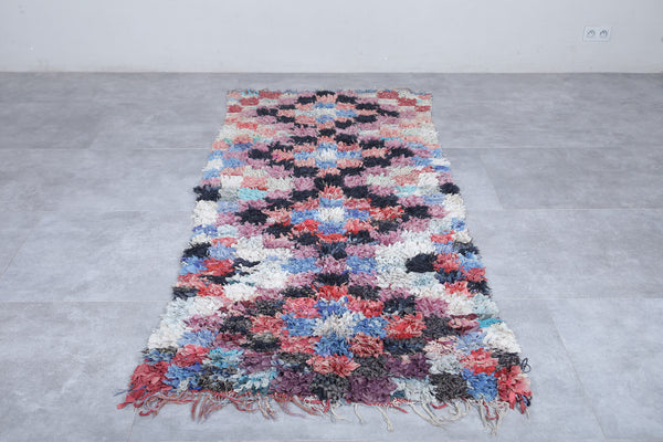 Vibrant Moroccan Rug - Colorful Shaggy Patchwork | 3.4 x 7.8 ft
