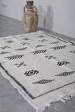 Small flatwoven berber handmade Moroccan rug , 3.2 FT X 4.9 FT