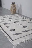 Small flatwoven berber handmade Moroccan rug , 3.2 FT X 4.9 FT