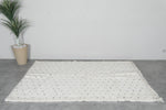Minimalist Moroccan Rug 4.9 x 7.3 ft - Handwoven Berber Dots