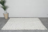 Minimalist Moroccan Rug 4.9 x 7.3 ft - Handwoven Berber Dots