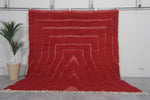 Custom Red Moroccan Rug with Classic Design