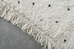 Minimalist Moroccan Rug 4.9 x 7.3 ft - Handwoven Berber Dots