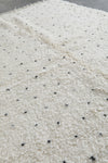 Minimalist Moroccan Rug 4.9 x 7.3 ft - Handwoven Berber Dots