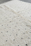 Minimalist Moroccan Rug 4.9 x 7.3 ft - Handwoven Berber Dots