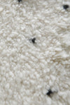Minimalist Moroccan Rug 4.9 x 7.3 ft - Handwoven Berber Dots