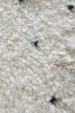 Minimalist Moroccan Rug 4.9 x 7.3 ft - Handwoven Berber Dots