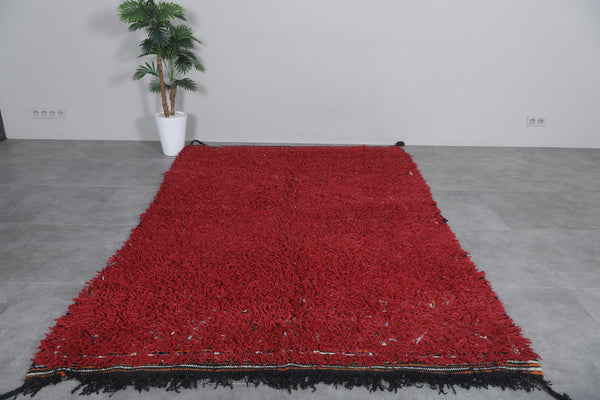 Boujaad Moroccan rug - 5.6 x 8.9 Feet | Traditional red berber carpet