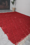 Custom Red Moroccan Rug with Classic Design