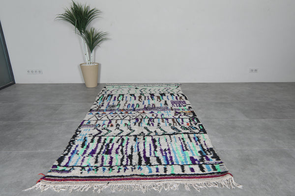 Boho Moroccan rug 4.5 x 8.4 ft - Handmade berber wool carpet