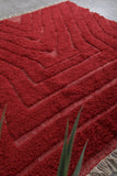 Custom Red Moroccan Rug with Classic Design