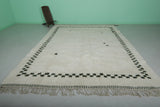 Handmade Moroccan Rug 9 x 12.3 FT – Modern Berber Design with Black Border