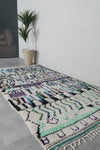 Boho Moroccan Rug 4.5 x 8.4 ft - Handmade Berber Wool Carpet
