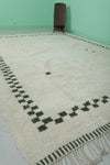 Handmade Moroccan Rug 9 x 12.3 FT – Modern Berber Design with Black Border