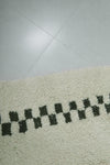 Handmade Moroccan Rug 9 x 12.3 FT – Modern Berber Design with Black Border