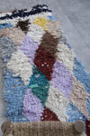 Pequeña alfombra marroquí bereber 2 pies x 5.1 pies
