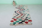 Vintage Handmade Moroccan Azilal Runner Rug – 3 x 7 FT, Vibrant Zigzag Design