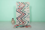 Vintage Handmade Moroccan Azilal Runner Rug – 3 x 7 FT, Vibrant Zigzag Design
