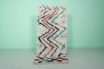 Vintage Handmade Moroccan Azilal Runner Rug – 3 x 7 FT, Vibrant Zigzag Design
