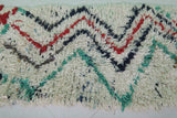 Vintage Handmade Moroccan Azilal Runner Rug – 3 x 7 FT, Vibrant Zigzag Design