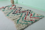 Vintage Handmade Moroccan Azilal Runner Rug – 3 x 7 FT, Vibrant Zigzag Design