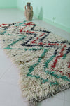 Vintage Handmade Moroccan Azilal Runner Rug – 3 x 7 FT, Vibrant Zigzag Design