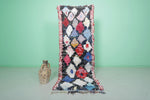 Handmade Moroccan Boucherouite Runner Rug - Colorful Patchwork 2.7 FT x 7.5 FT