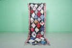 Handmade Moroccan Boucherouite Runner Rug - Colorful Patchwork 2.7 FT x 7.5 FT