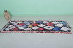 Handmade Moroccan Boucherouite Runner Rug - Colorful Patchwork 2.7 FT x 7.5 FT