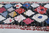 Handmade Moroccan Boucherouite Runner Rug - Colorful Patchwork 2.7 FT x 7.5 FT