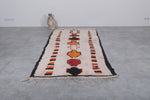 Colorful Moroccan Azilal Carpet - 3.9 FT X 8.9 FT | Handmade Vintage Berber Rug