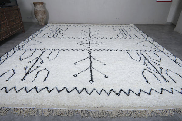 Large white Custom berber style Moroccan rug
