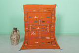 Moroccan Orange Kilim 3 FT X 4.8 FT