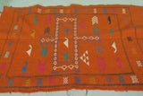 Moroccan Orange Kilim 3 FT X 4.8 FT