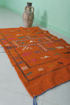 Moroccan Orange Kilim 3 FT X 4.8 FT