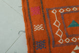 Moroccan Orange Kilim 3 FT X 4.8 FT