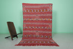 Moroccan Red Rug – 4.4 FT x 7.1 FT | Handwoven Berber Design