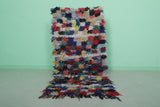 Colorful Boucherouite Moroccan Rug - 2.6 FT X 5.3 FT | Handmade Berber Decor