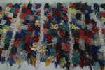 Colorful Boucherouite Moroccan Rug - 2.6 FT X 5.3 FT | Handmade Berber Decor