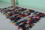 Colorful Boucherouite Moroccan Rug - 2.6 FT X 5.3 FT | Handmade Berber Decor