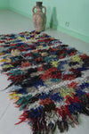 Colorful Boucherouite Moroccan Rug - 2.6 FT X 5.3 FT | Handmade Berber Decor