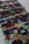 Colorful Boucherouite Moroccan Rug - 2.6 FT X 5.3 FT | Handmade Berber Decor