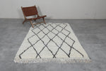 Moroccan Berber Runner Rug – 4.8 x 7.3 ft | Handmade Geometric Beni Ourain Carpet