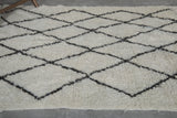 Moroccan Berber Runner Rug – 4.8 x 7.3 ft | Handmade Geometric Beni Ourain Carpet