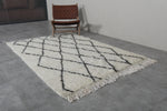 Moroccan Berber Runner Rug – 4.8 x 7.3 ft | Handmade Geometric Beni Ourain Carpet